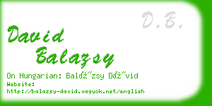 david balazsy business card